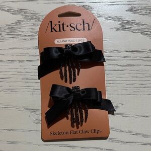 Kitsch Skeleton Flat Claw Clips